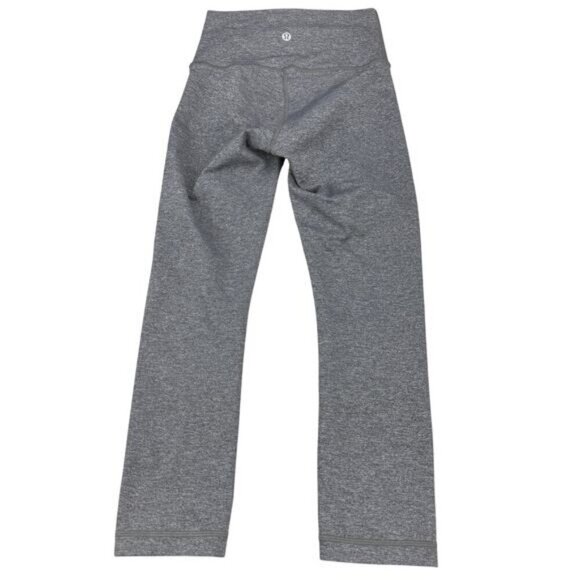 LULULEMON Wunder Under Crop Hi-Rise Luxtreme 21" Size 2 Heathered Black - Picture 5 of 7